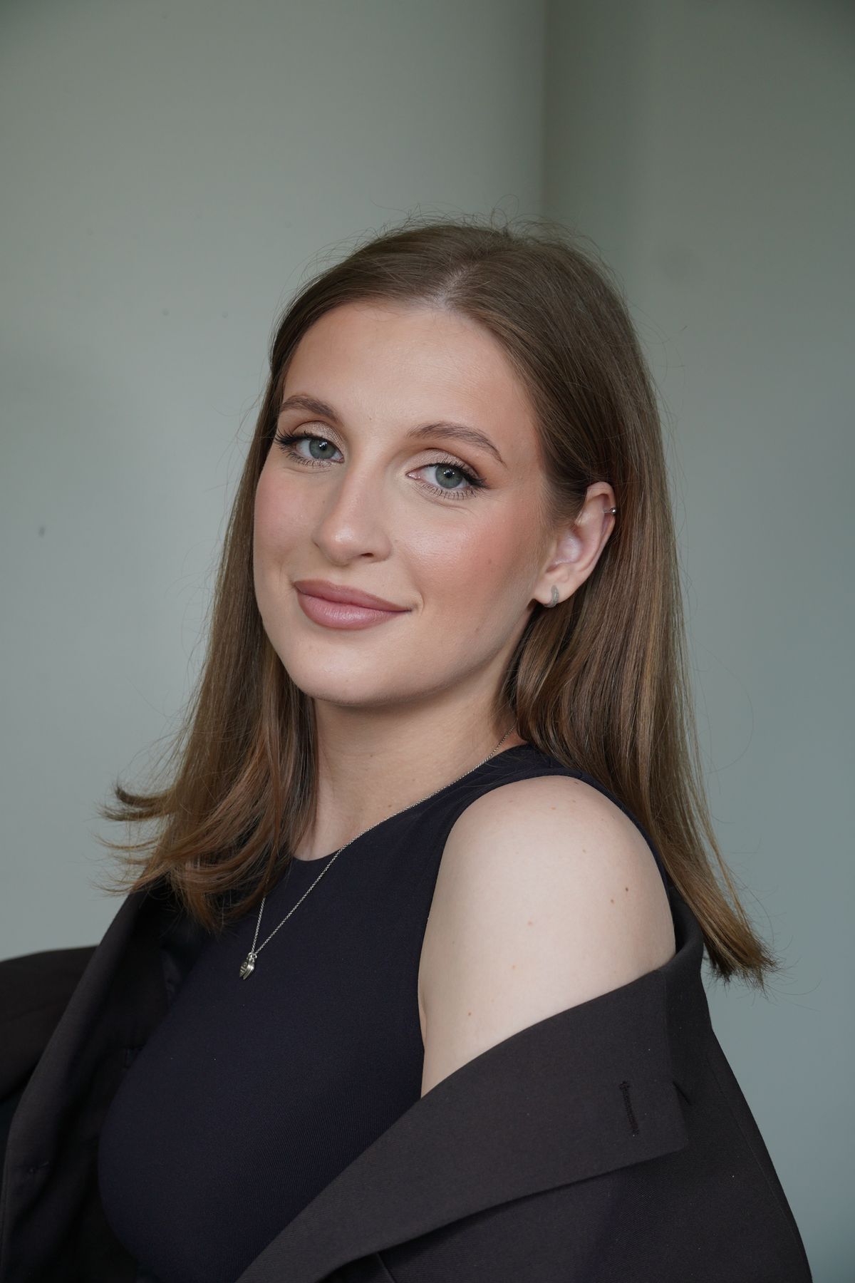 Photoshoot makeup — editorial studio portrait finish